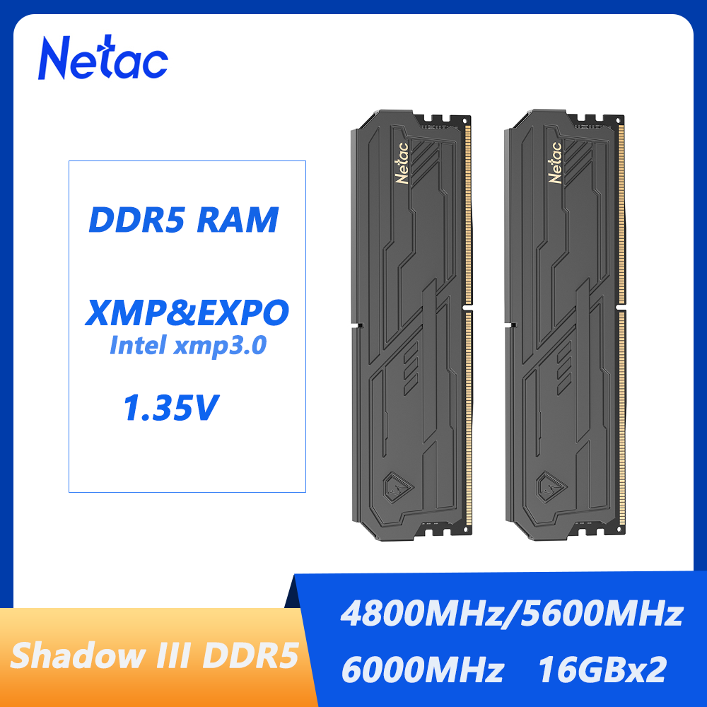 Ddr5 16Gb 6000Mhz - Mémoire RAM DDR5 Netac Shadow III