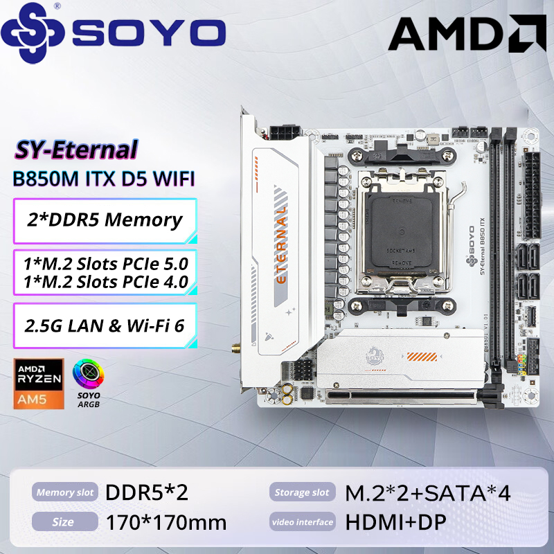 SOYO B850M ARGB carte mère WIF - Ddr5 Rgb Ram avis et prix